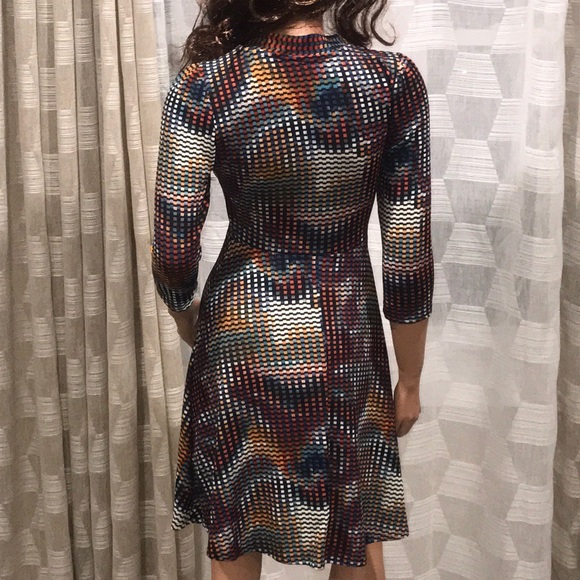 Beautiful 3/4 Sleeve Multicolor Dress - Picture 5 of 5